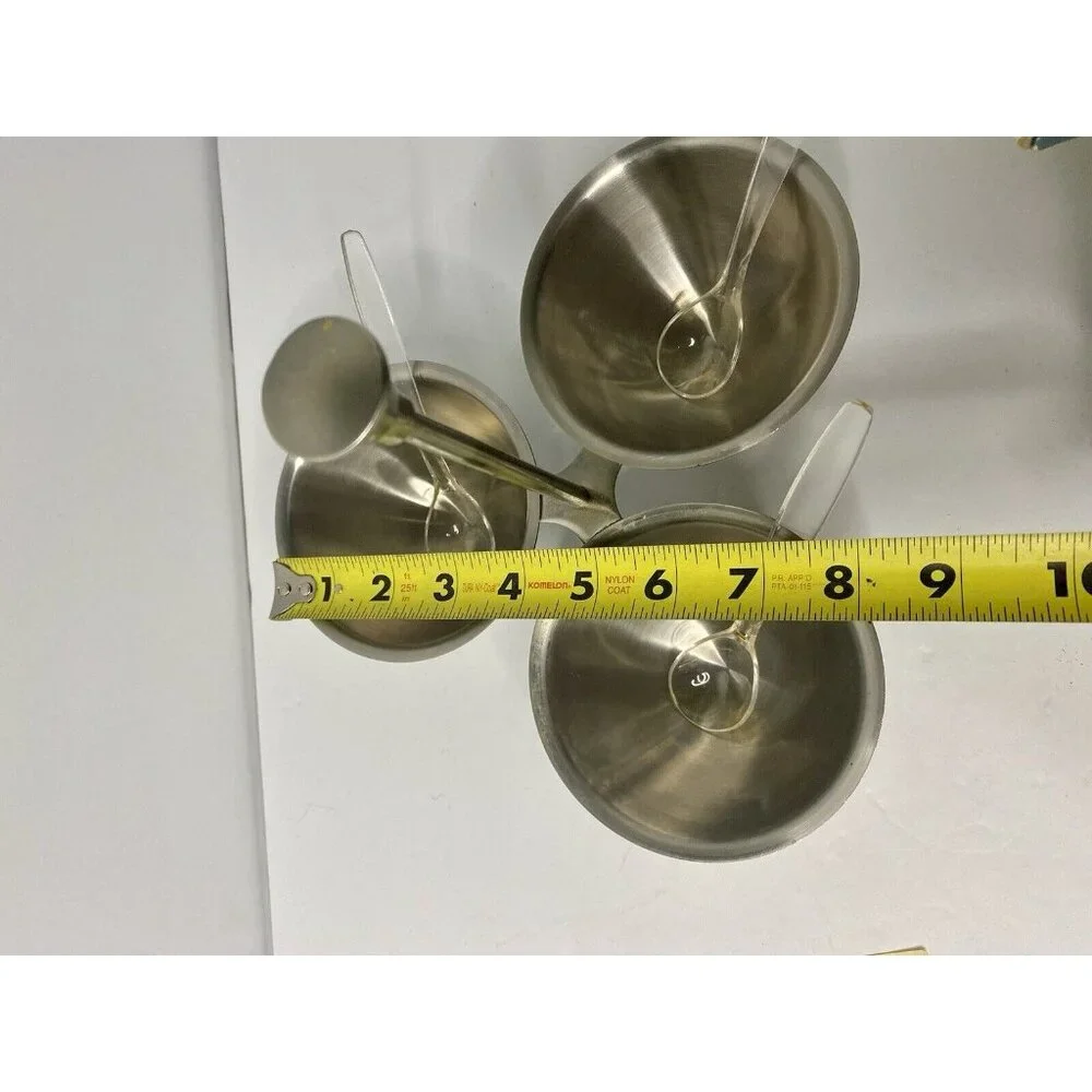 Viking Stainless Steel 3‎ Cup Condiment Holder Vintage 1970s Kitchen
